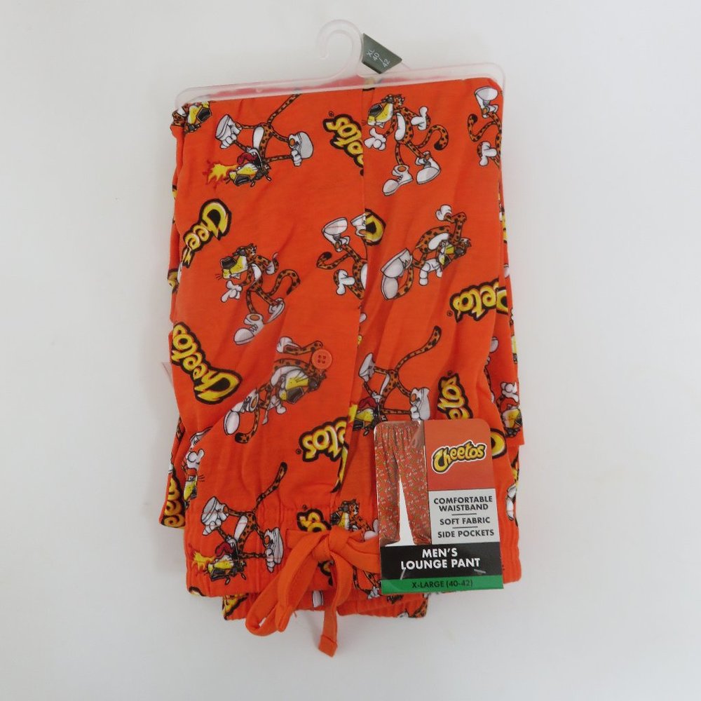 (#Q) Cheetos Pajama Lounge Pants Men's Chester Cheetah Orange Drawstring